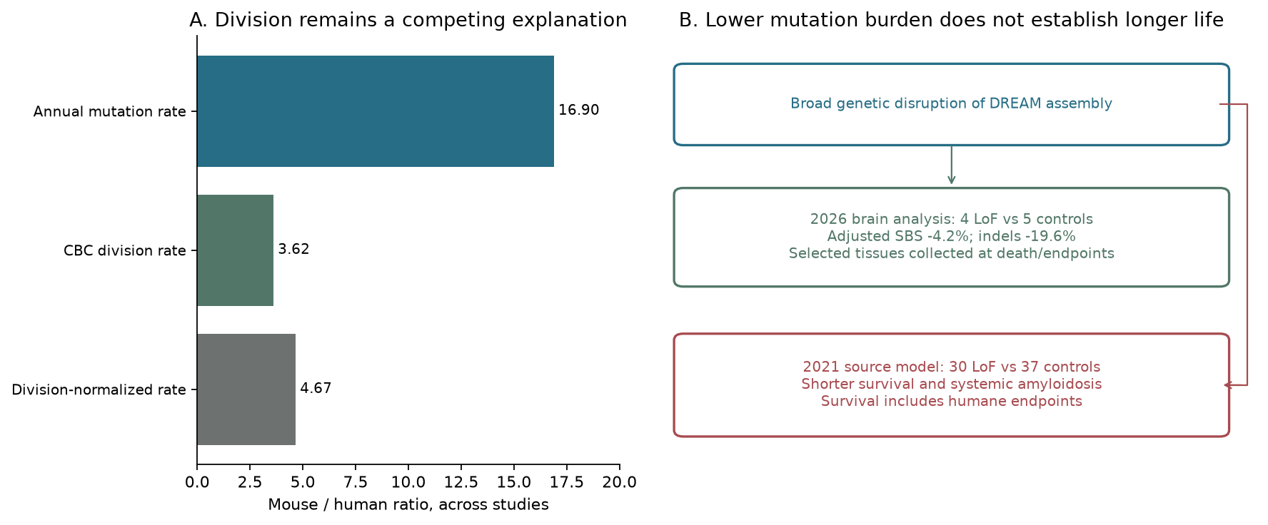 Descriptive division normalization and outcomes of the DREAM model in different samples; neither is a mediation estimate or treatment recommendation